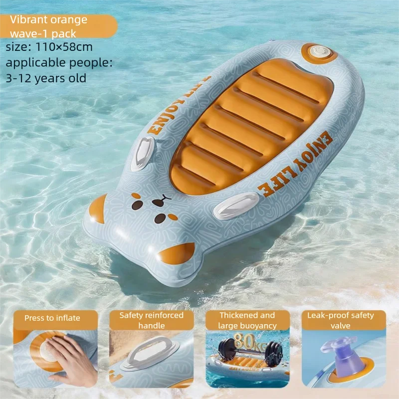 Tabla de paddle surf inflable, gruesa y duradera, para niños, con asa, para surfear en olas, tabla SUP para deportes acuáticos al aire libre.