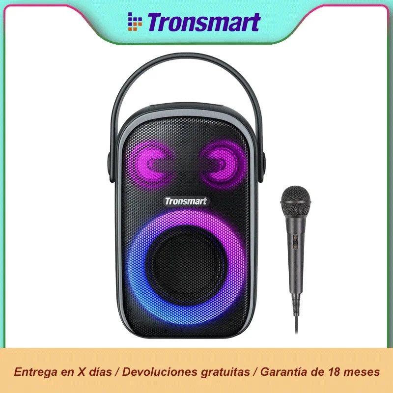 Altavoz Bluetooth Tronsmart Halo 110 con micrófono, sistema de sonido de 3 vías, modos de audio duales, control por aplicación, para fiestas