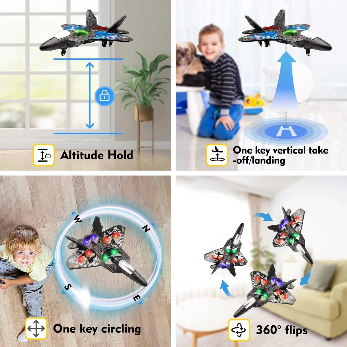 L0712 RC avión 2,4G Avión de Control remoto helicóptero con detección de gravedad planeador con luchadores de espuma EPP ligeros para niños