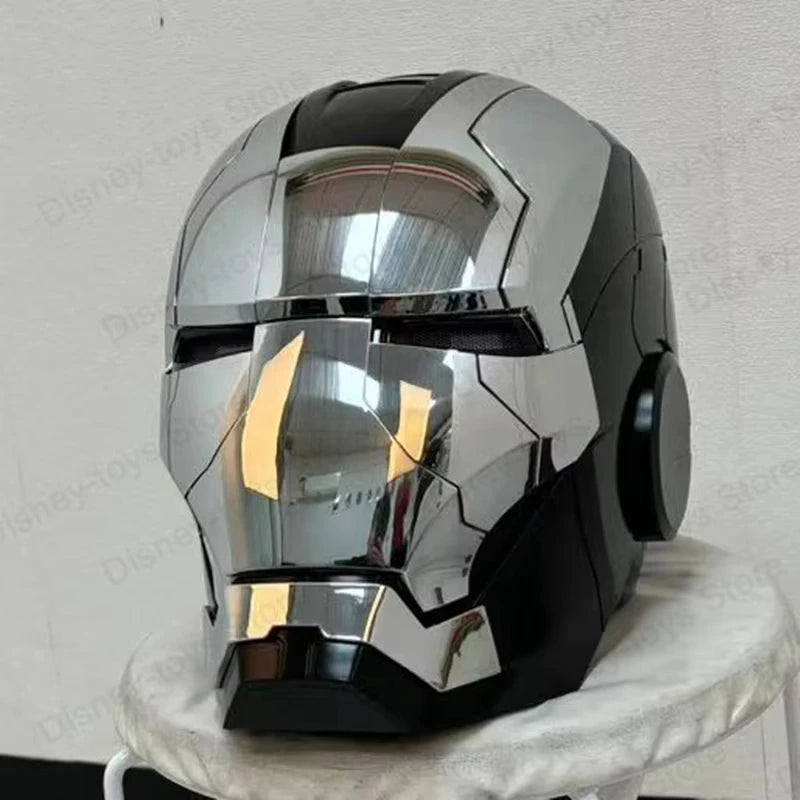 Casco de Iron Man Mk5 Mk50, modelo coleccionable con apertura y cierre automáticos, control por voz y pantalla táctil, ideal como regalo para adultos.