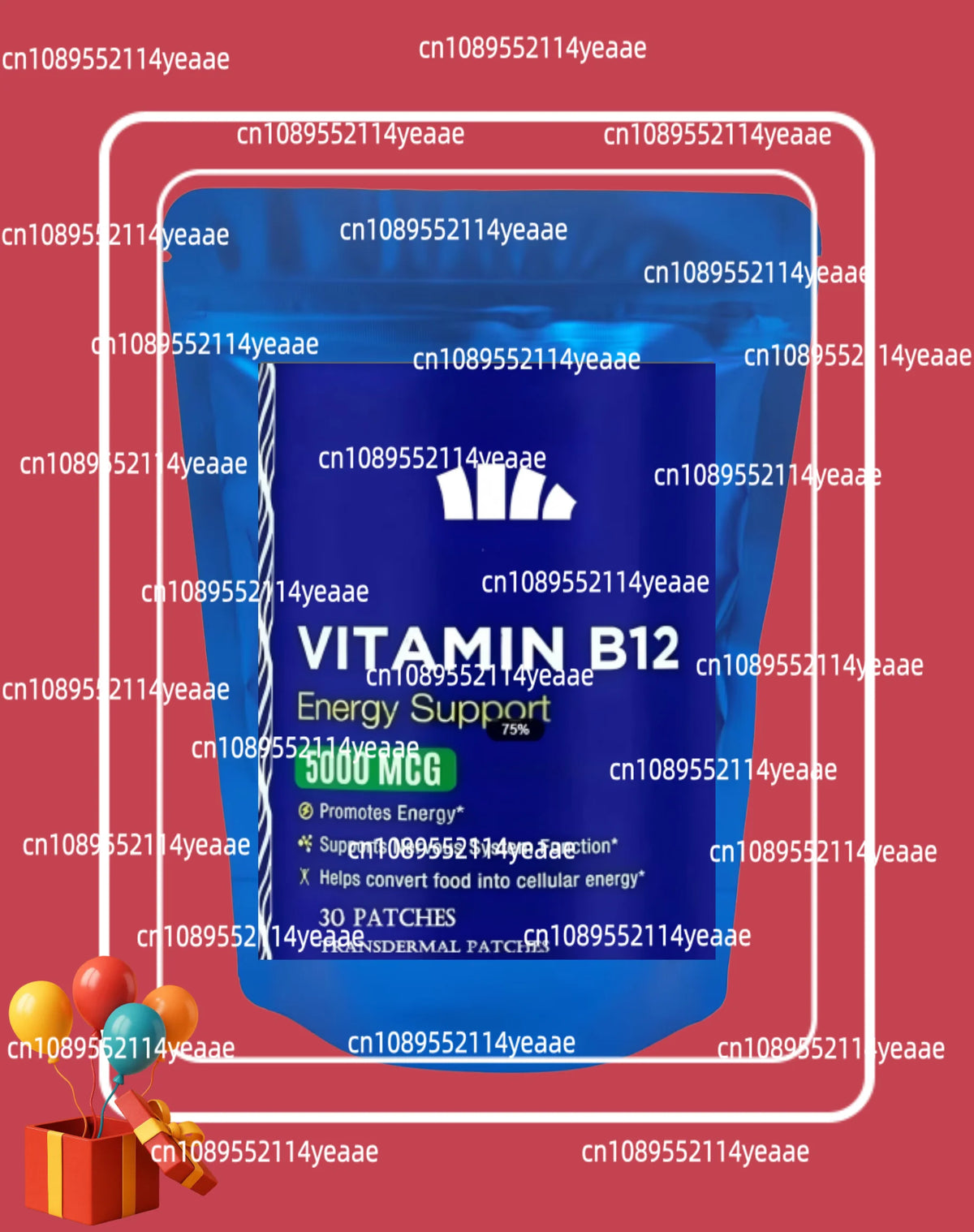30 Parches Transdérmicos de Vitamina B12 - Suplemento para Energía, Metabolismo y Apoyo al Sistema Nervioso