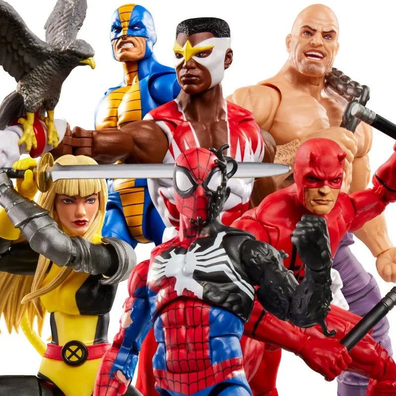 Hasbro Marvel Legends Series Secret Wars Spider-Man Alien Costume Falcon Daredevil Constrictor Absorbing Man Tarjeta coleccionable