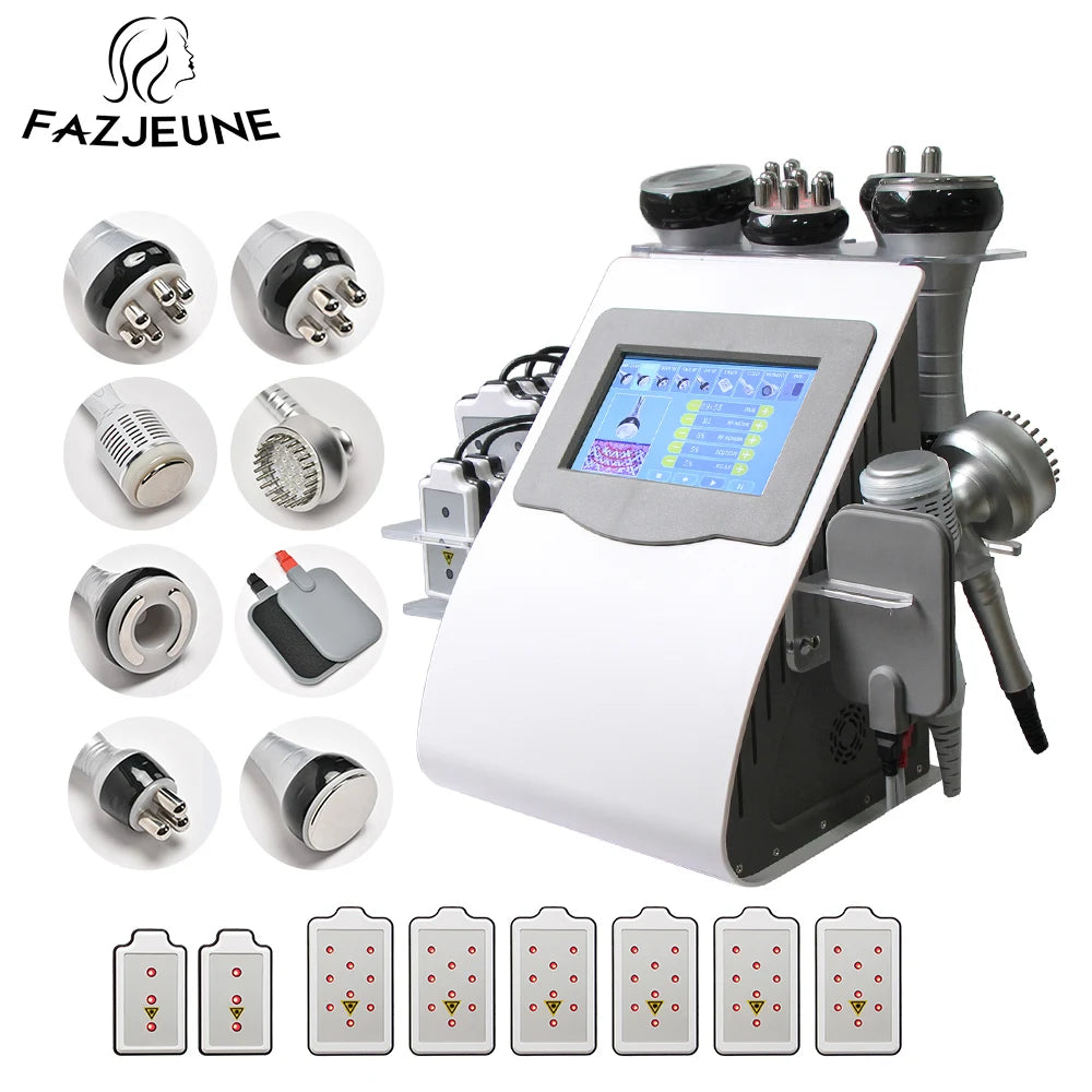 9 en 1: Masajeador de radiofrecuencia con vacío de 80K, dispositivo para adelgazar el cuerpo, liposucción, cuidado de la piel, máquina de cavitación ultrasónica KIM8, dispositivo para el rejuvenecimiento facial, herramie