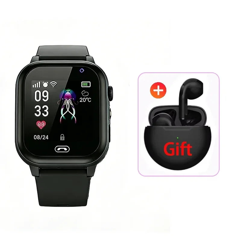 Reloj inteligente Lenovo 2026 5G para niños con llamadas, rastreador de ubicación SOS, tarjeta SIM, GPS, cámara, resistente al agua, regalo para iOS y Android
