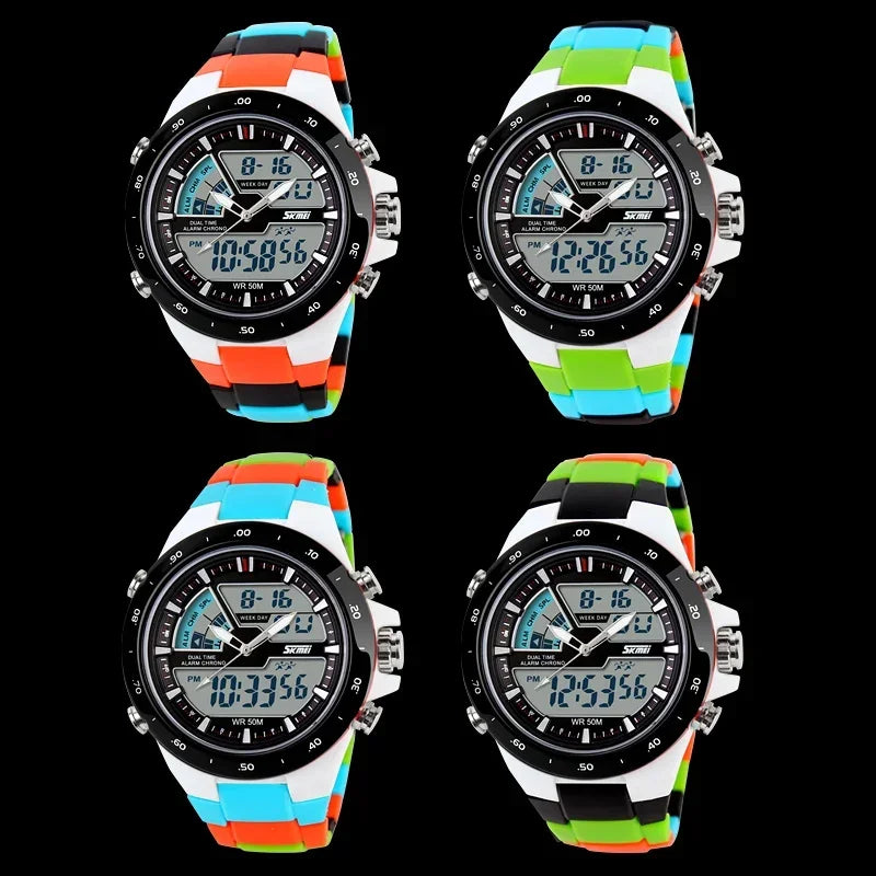 Skmei Relogio Masculino Sport Watch 1016 Men Fashion Casual Alarm Clock Waterproof Military Chrono Dual Display Wristwatches