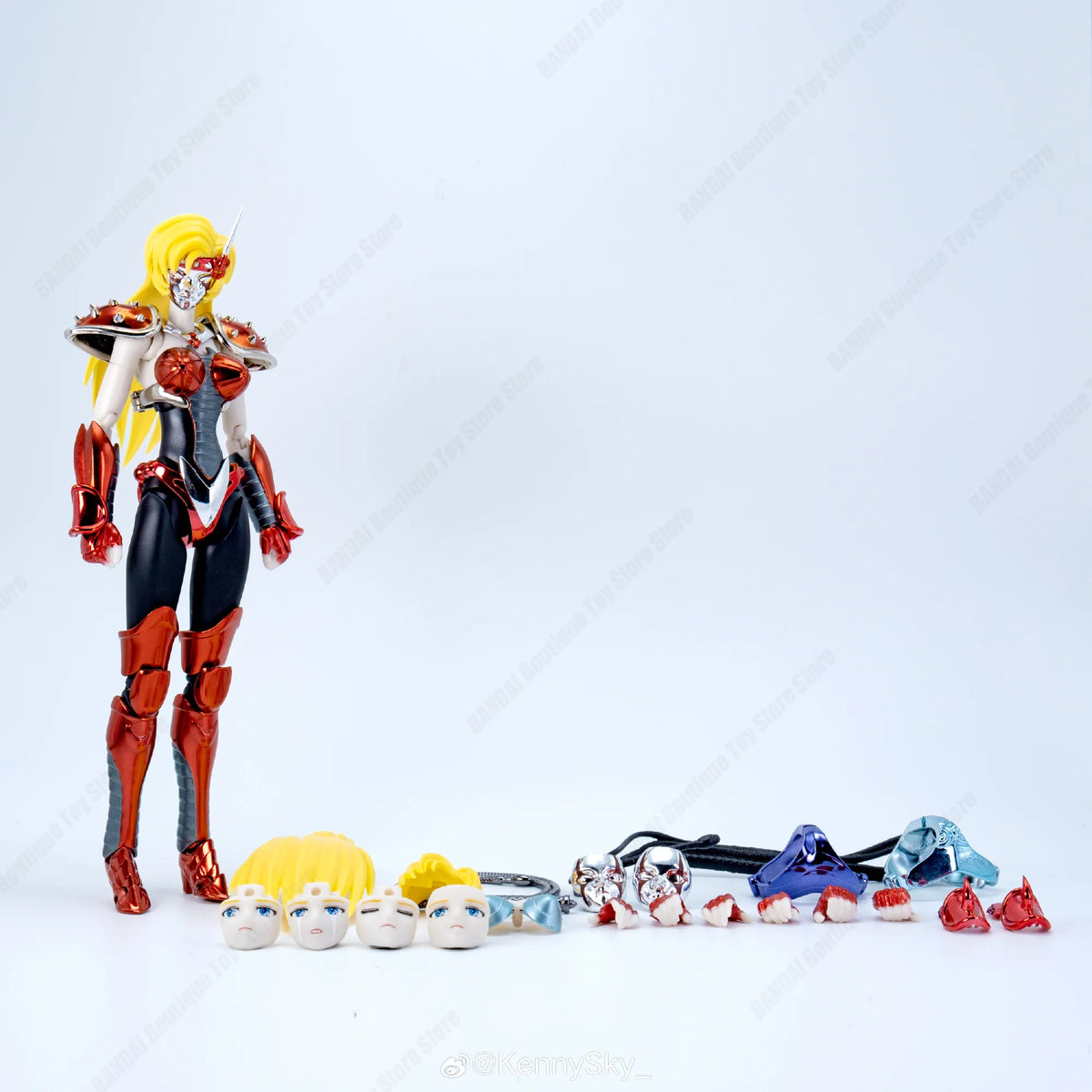 En stock Figura de acción nueva GoodTony/GT Saint Seiya Myth Cloth EX Ophiuchus Athena Shaina Silver Marin Caballeros del Zodiaco