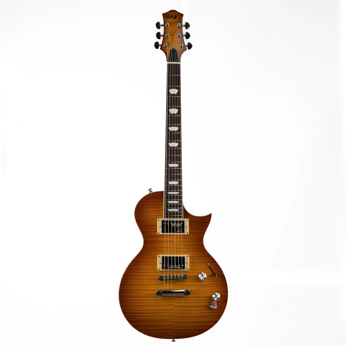 Guitarras Eart EGLP-620 Sintonizadores de bloqueo superior de arce flameado Pastillas divididas en bobina Guitarra eléctrica