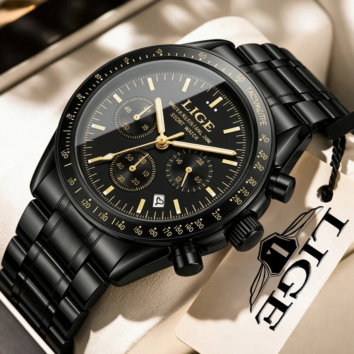 Relojes LIGE para hombre, NUEVO Reloj de pulsera de cuarzo de lujo, estilo casual de negocios, con calendario, cronógrafo, reloj deportivo para hombre 2026
