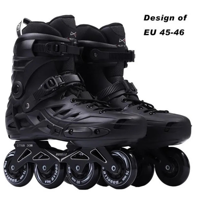 Patines en línea de gran tamaño para hombre y mujer, zapatos de patinaje para adultos, estilo deslizante, patines con ruedas basculantes 45 46