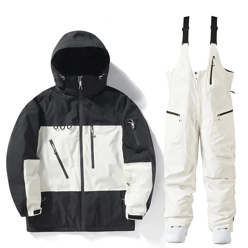 Traje de esquí térmico para hombre y mujer, temporada de nieve 24-25, pantalones impermeables para snowboard y esquí.