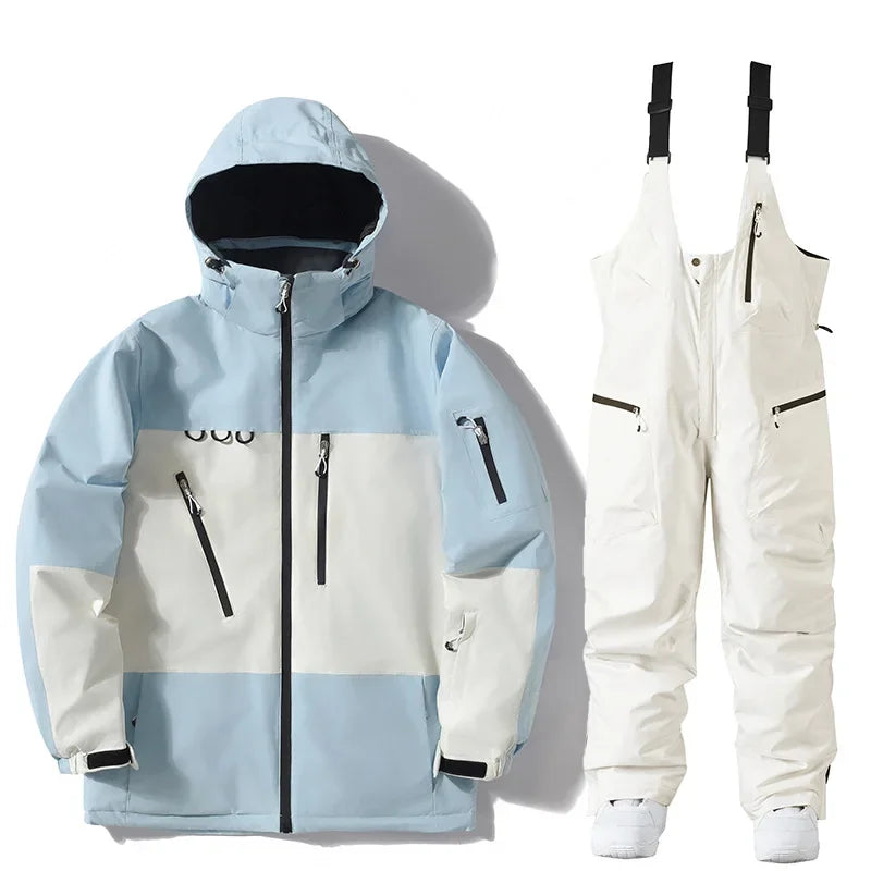 Traje de esquí térmico para hombre y mujer, temporada de nieve 24-25, pantalones impermeables para snowboard y esquí.