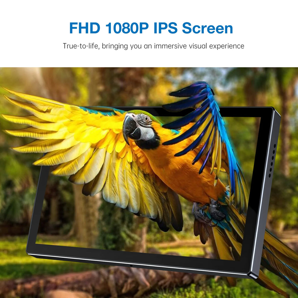 Monitor portátil WonTim de 6 pulgadas, con pantalla IPS de 1920x1080 y una luminosidad de 520 cd, ideal para la visualización de contenido en dispositivos de PC y como segunda pantalla.