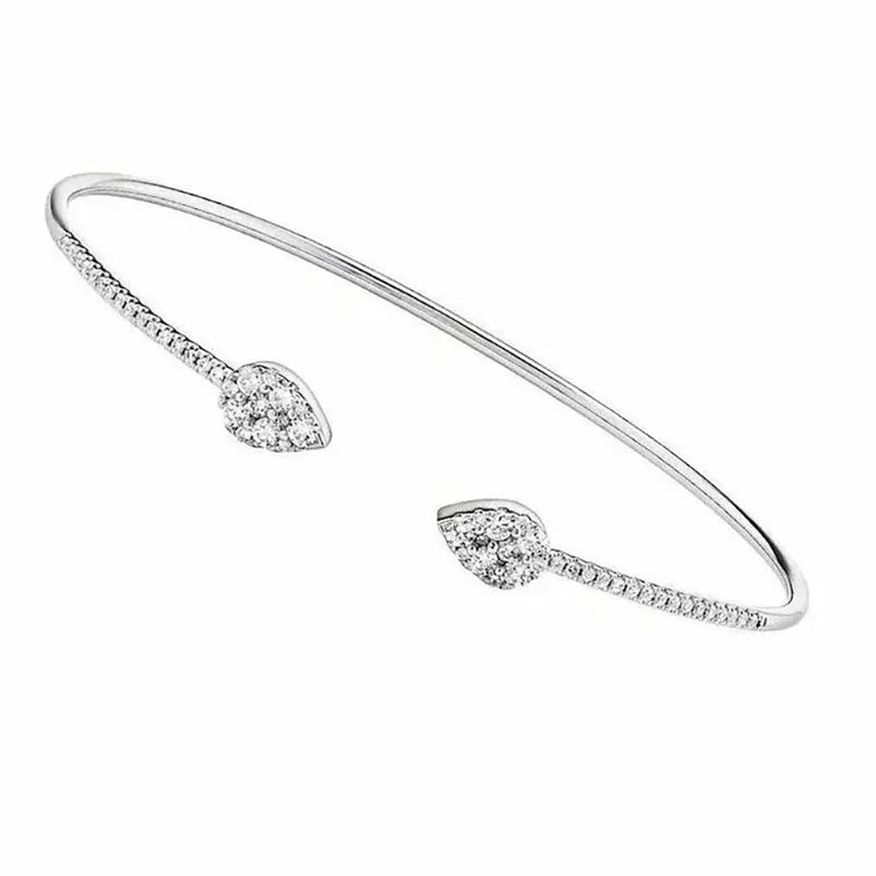 Pulsera redonda de diamantes cultivados en laboratorio DEF / VS VVS de 0,4 quilates/pulsera de puño para hombres y mujeres se puede usar joyeros de lujo de oro de 10K 14K 18K