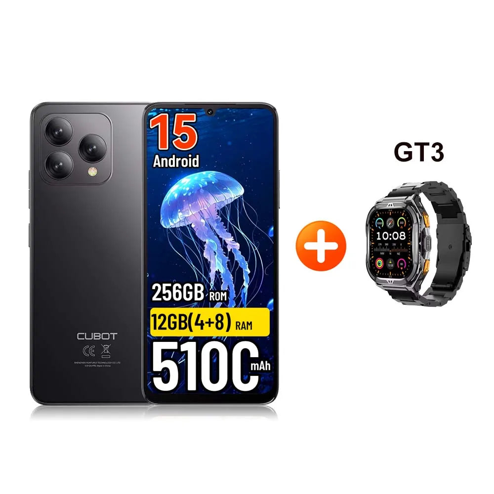 [Envío desde Polonia] Cubot A40 12GB(4+8)+256GB 6.88'' 120Hz 5100mAh Smartphone Android 15 NFC Reconocimiento facial Teléfono 4G