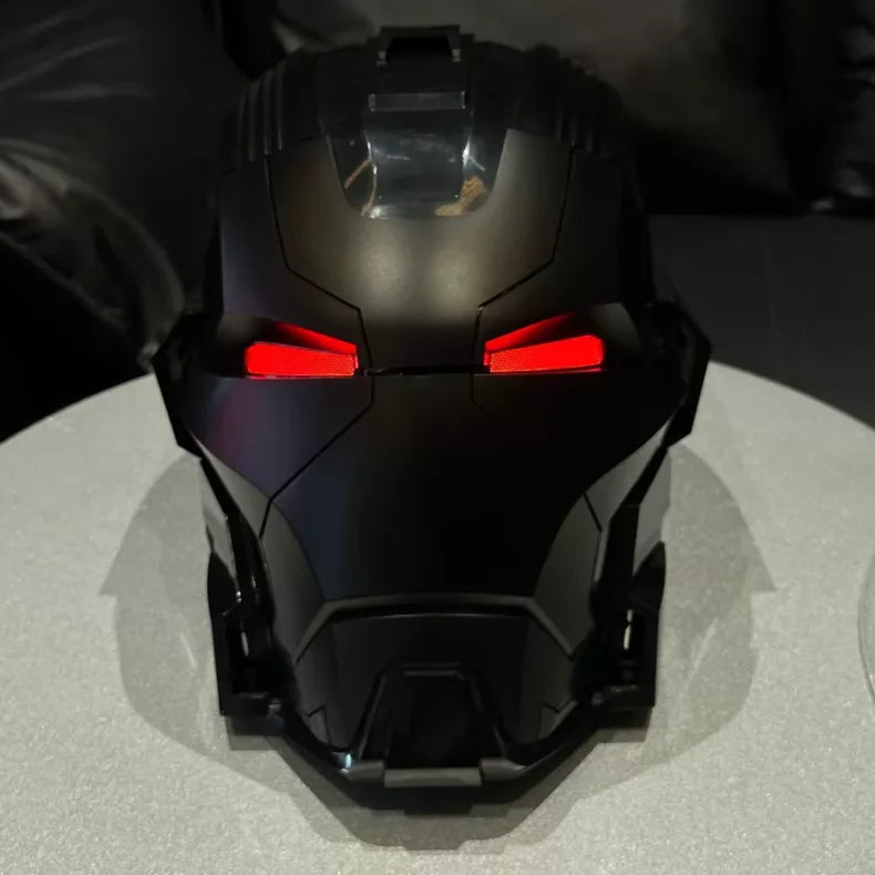 Casco de Iron Man, modelos Mk5, Mk7, Mk50 y Mk17, con interruptor de control de voz en inglés, para juegos de rol, como adorno coleccionable, regalo de cumpleaños o para las fiestas.