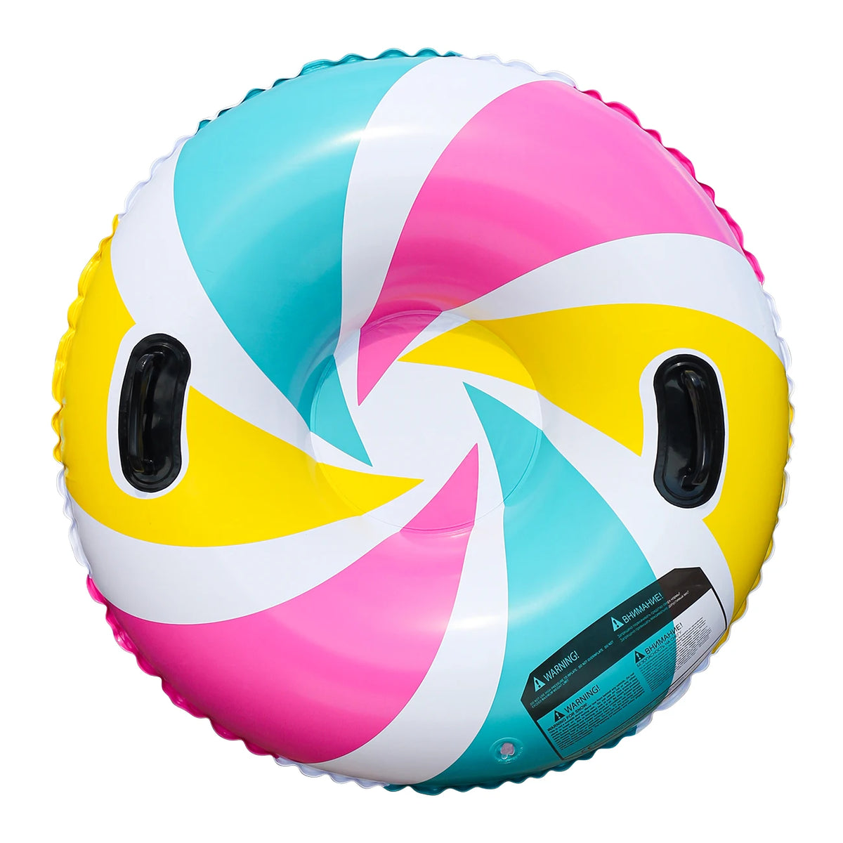 Trineo de nieve grande inflable para niños y adultos, trineos de fondo duro resistentes y gruesos con asas, 1 ud.