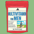 Parche Transdérmico Multivitamínico para Hombres, Contiene Vitaminas A, B6, B12, Zinc, Calcio y Vitamina D, 30 Parches