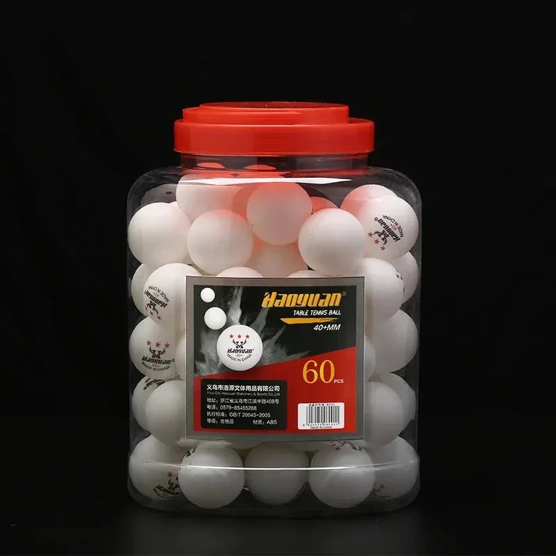 60 Pelotas de Tenis de Mesa Profesionales de 3 Estrellas, D40+mm, 2.8g, Nuevo Material de Plástico ABS, Pelota de Ping Pong para Entrenamiento de Adultos y Competición