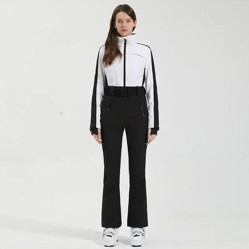 Trajes de Esquí de Invierno 2026, Ajustados, para Mujer, Chaqueta de Snowboard para Exteriores, Overoles Cálidos, Impermeables y Resistentes al Viento, Traje de Esquí de una Pieza