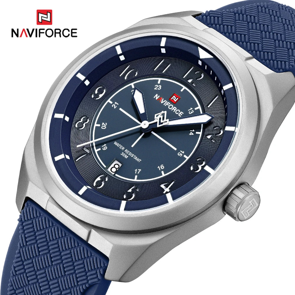 Reloj de pulsera para hombre NAVIFORCE, marca de lujo, deportivo, de moda, casual, de cuarzo, con fecha, resistente al agua, analógico