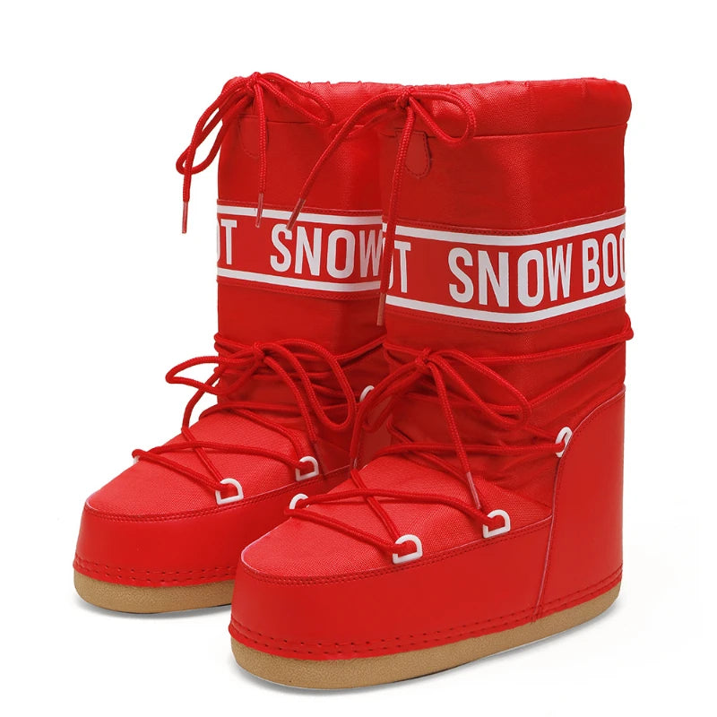 2026 Nuevas Botas de Nieve para Mujer, de Caña Alta, Estilo Lunar, Punta Redonda, Ligeras, Suela Gruesa, Cálidas y Aisladas, para Esquí, Invierno y Actividades al Aire Libre