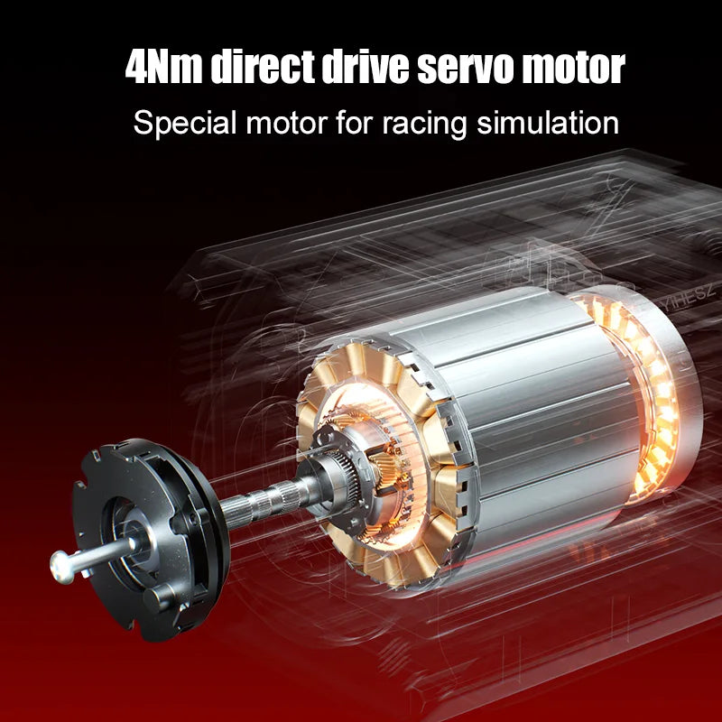 Pack de volante de carreras PXN V4D con Force Feedback de 4 Nm, volante de simulación para juegos, motor servo de accionamiento directo serie PXN VD para PC