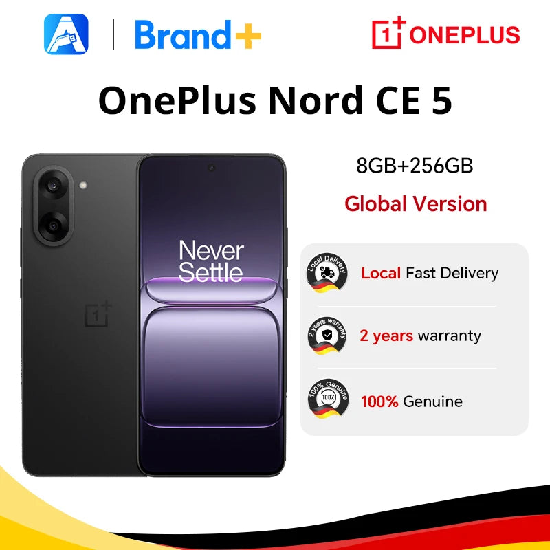 Smartphone versión global OnePlus Nord CE 5 5G 8GB+256GB 7100mAh 80W Cámara de 50MP EIS+OIS Android 15 WiFi 6