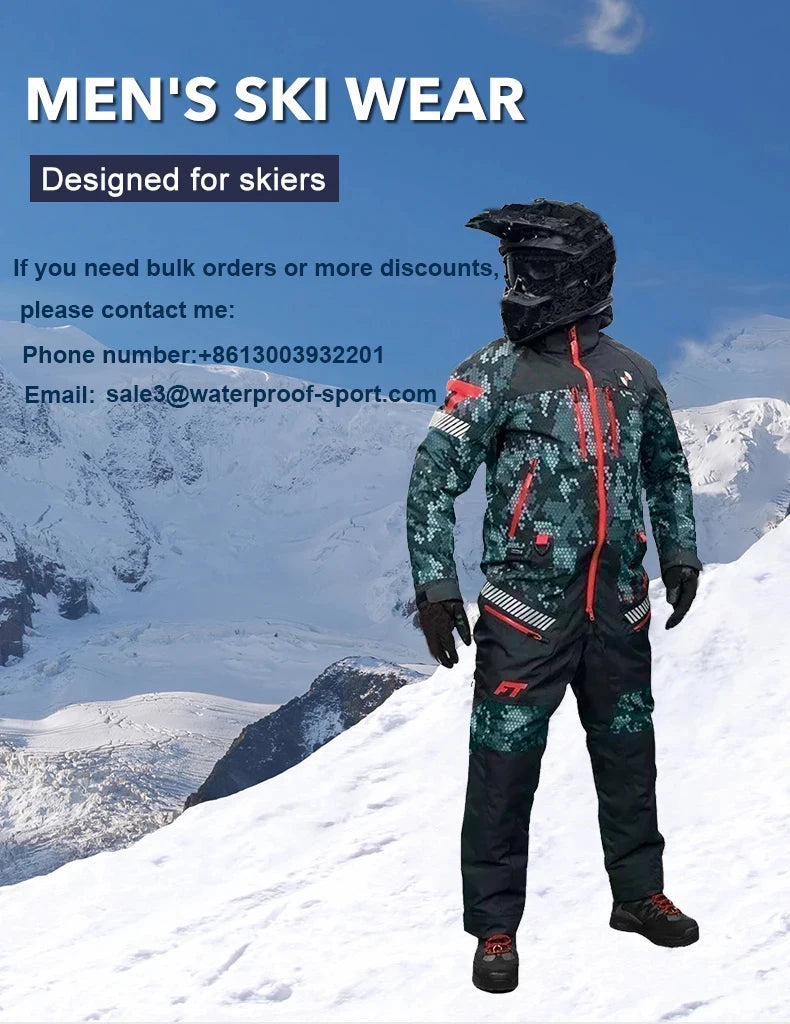 Monos para hombre, traje de esquí de carcasa dura de una pieza, abrigo interior de algodón para mantener el calor, conjunto de ropa deportiva impermeable para invierno al aire libre