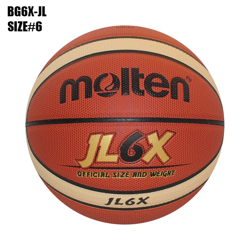 Balones de Baloncesto Originales Molten 2027, Tamaño 7/6/5, Material PU, para Juegos en Interiores y Exteriores, Entrenamiento, Hombres y Mujeres, Baloncesto