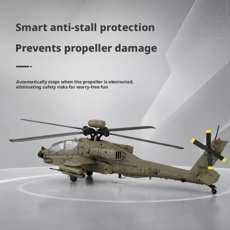 Helicóptero RC ERA C170 AH-64D Apache Militar, Escala 1:48, 6 Canales, Sin Alerón, Rotor Único, Mantenimiento de Altitud, Acrobacias, Avión RC para Adultos