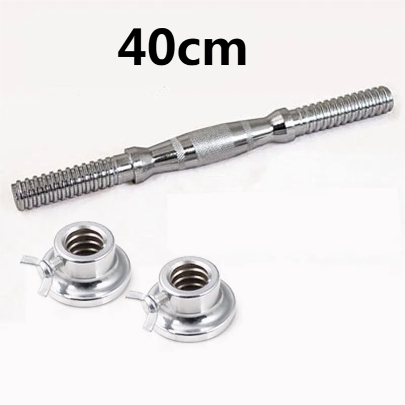 Barras de mancuernas galvanizadas con tuercas, mancuernas roscadas estándar de 25mm, mango de mancuerna para el hogar, gimnasio, Fitness, barras de ejercicio duraderas, 30, 35, 40, 45cm