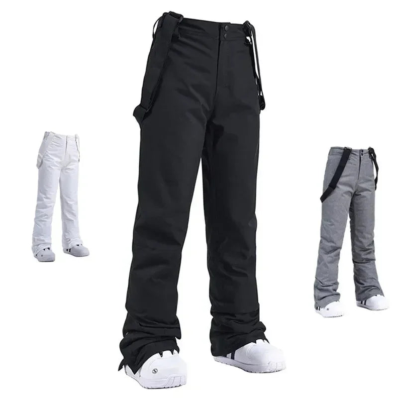 Pantalones de Esquí Gruesos y Cálidos de Invierno para Hombre y Mujer, Pantalones Impermeables y Resistentes al Viento con Tirantes, Pantalones de Snowboard para Nieve, Tallas Grandes