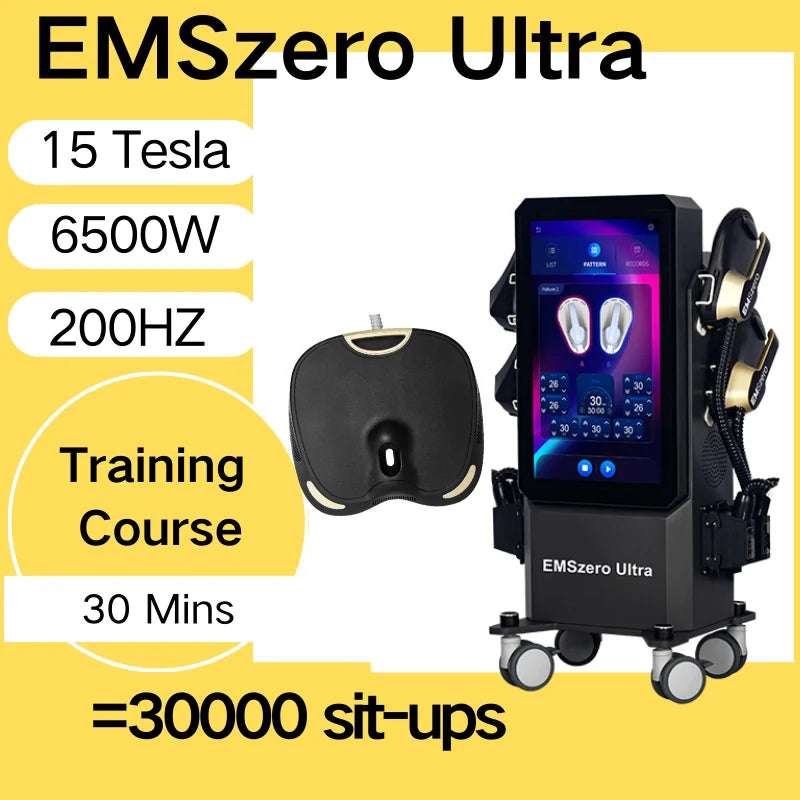 EMSZero Ultra Neo máquina moldeadora de cuerpo alta potencia 6500W EMS RF electromagnético Hiemt Estimulador muscular profesional