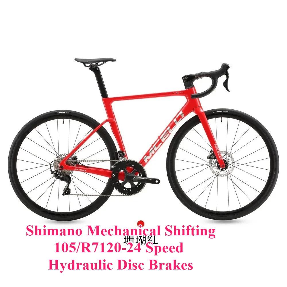 Bicicleta de carretera de fibra de carbono T800 de alto rendimiento, ultraligera de 7,5 kg, edición dedicada al equipo de carreras YUZHE, V2 105 Di2 R7170-24S, con frenos de disco hidráulicos