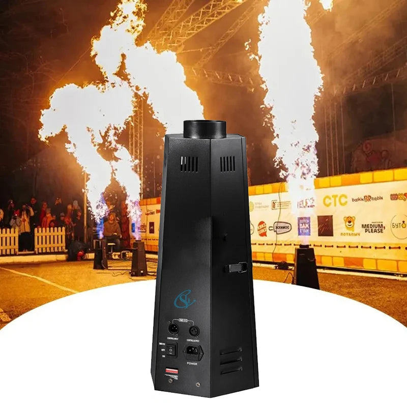 Lanzallamas de 200W, Máquina de Fuego Hexagonal, Efecto de Espectáculo para DJ, Proyector de Fuego DMX512 para Fiestas Disco