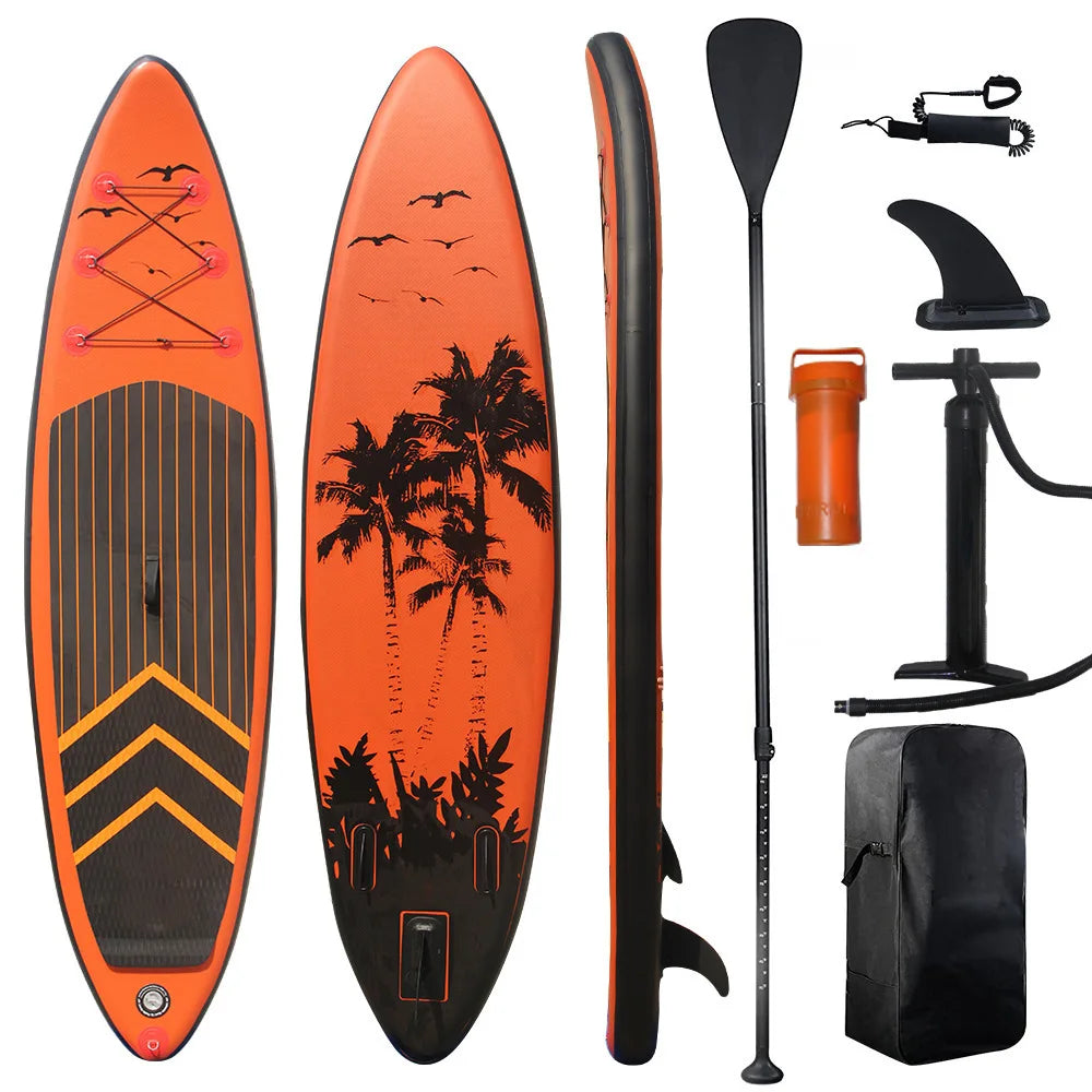 Tabla de Paddle Surf Inflable Portátil para Deportes Acuáticos, Surf, Playa, Camping, Entrenamiento de Surf para Principiantes y Uso Recreativo