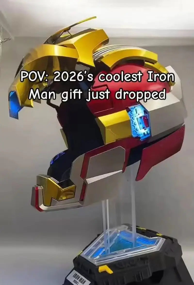 Casco de Iron Man Mark 17 con Control Remoto en Chino-Inglés, Máscara Mecánica con Activación por Voz de Jarvis para Coleccionistas