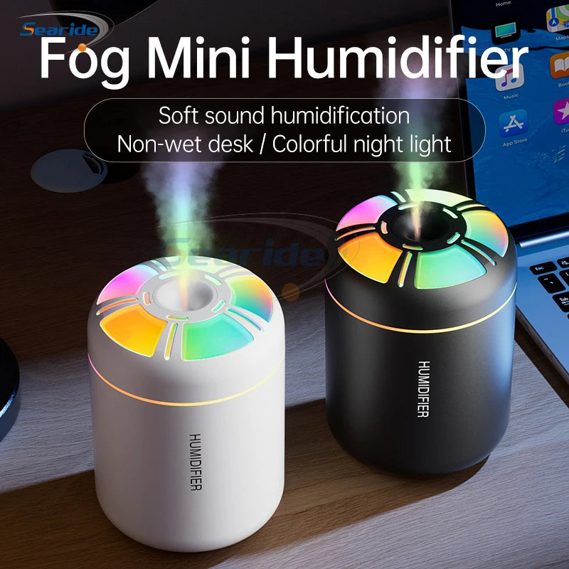 Mini humidificador de aire eléctrico de 180ML, difusor de Aroma USB, purificador de aceites esenciales, luces de Color de aromaterapia para coche, hogar y dormitorio