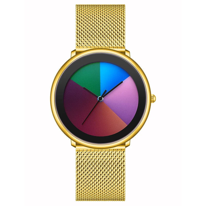 LIGE 2026 Nuevos relojes de moda para hombre, relojes de pulsera de cuarzo casuales de lujo, resistentes al agua 30M, correa de malla, reloj colorido para mujer, Reloj Hombre