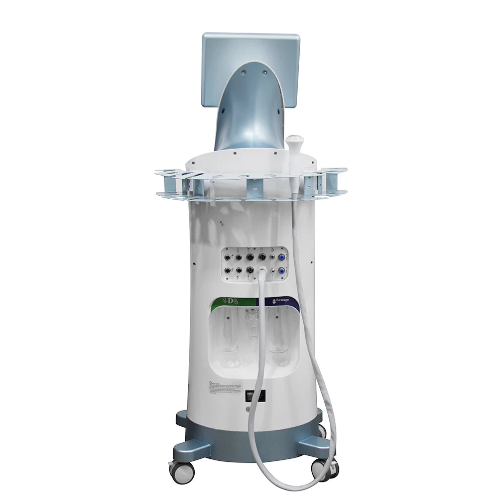 AOKO Nueva Máquina de Belleza 12 en 1 para Hidrodermoabrasión, Peeling Acuático, Ultrasonido Facial, Inyección de Oxígeno, Rejuvenecimiento de la Piel y Blanqueamiento