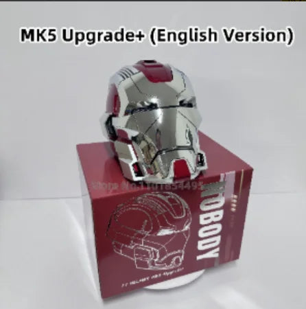 Casco de Iron Man Mk17, Juguete Eléctrico con Control por Voz de Jarvis, Apertura y Cierre Automático, Máscara Coleccionable, Regalo