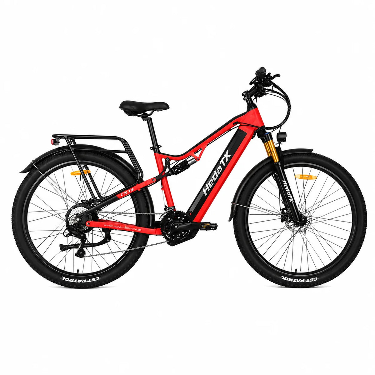 Bicicleta eléctrica HedaTX TX19, motor de 1000 W, batería de 48 V y 19.2 Ah, neumáticos de 29x2.4 pulgadas, bicicleta eléctrica para adultos con suspensión completa y frenos de disco hidráulicos, bicicleta eléctrica todoterreno