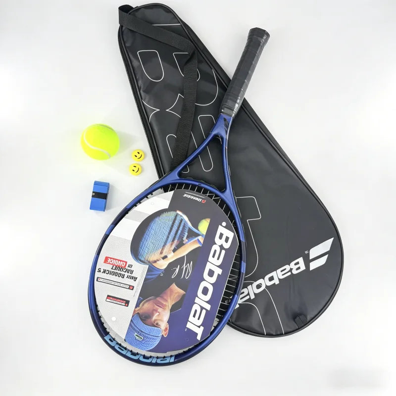 Raqueta de tenis BBL con bolsa de transporte, raqueta de entrenamiento ligera para principiantes, deportes al aire libre