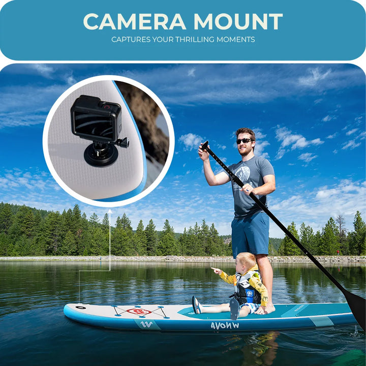 WNOVA W020 Tabla de Paddle Inflable Ultraligera 335*86*15 cm, Material PVC, Deportes Acuáticos para Adultos, Yoga, Pesca, Viajes, Surf, Tabla de Paddle Antideslizante