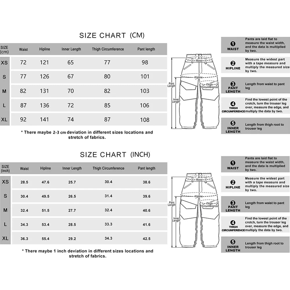 Pantalones de esquí holgados resistentes al desgaste para hombre, pantalones de invierno con bolsillos sueltos aislados para mujer, ropa impermeable para deportes al aire libre, cálida 2025