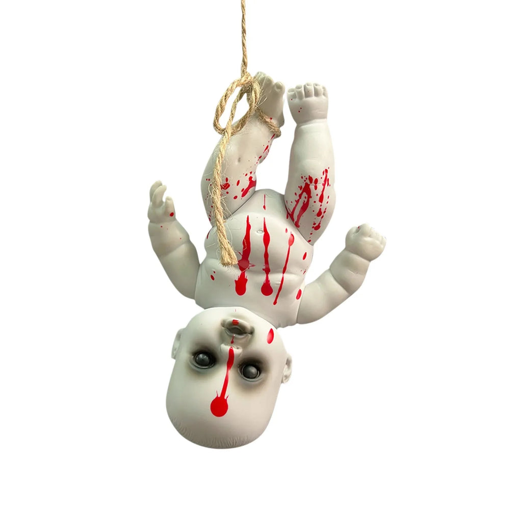 Muñecos de fantasmas colgantes para Halloween, juguetes espeluznantes y divertidos, adorno para crear un ambiente de terror, accesorio para bares y patios, decoración para fiestas de Halloween.