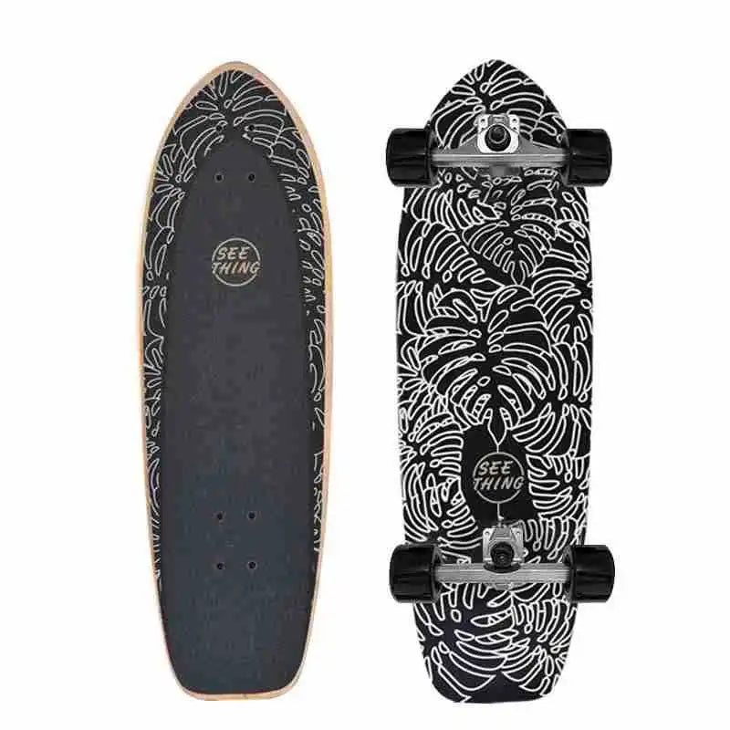 Surf Land Skateboard Arce Single Kick Carving Cruiser Skate Board Longboard Pumping Cool Side Sport Street Gym al aire libre