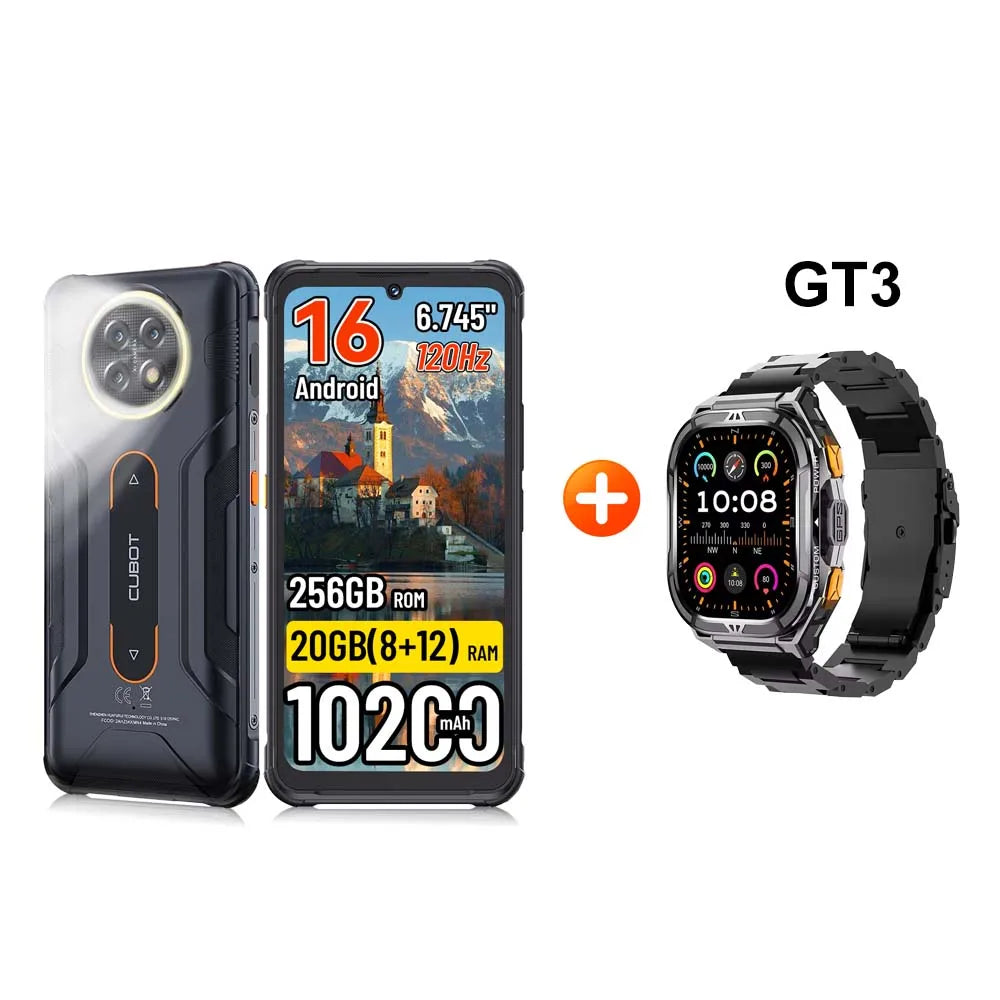 [Envío desde Polonia] Cubot KingKong ACE 5 Android 16 Smartphone ultrarresistente 10200mAh 20GB(8+12) RAM 256GB ROM 6.745" 120Hz NFC