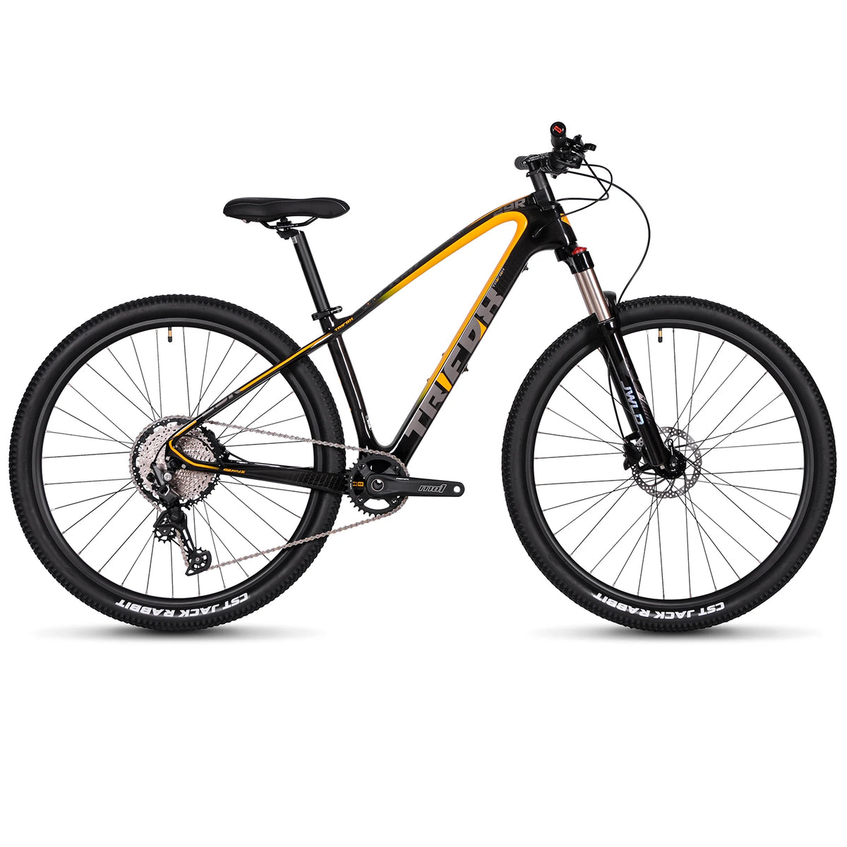 Bicicleta de montaña rígida TRIFOX MTB de fibra de carbono 29er con frenos de disco hidráulicos SHIMANO M6100 de 12 velocidades, bicicleta completa