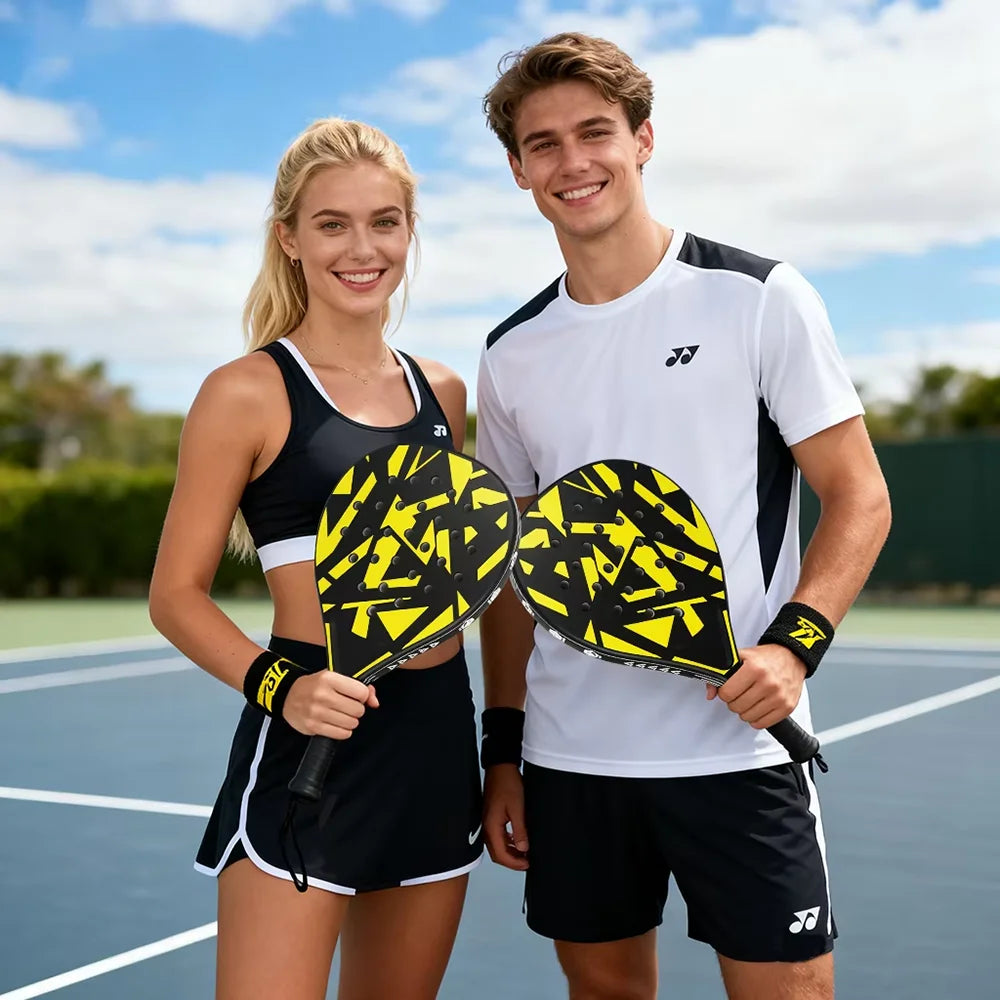 2026 raqueta de tenis más nueva |   Raqueta de padel, hecha de material de fibra de carbono ultraligero, con fuerte elasticidad y buena calidad